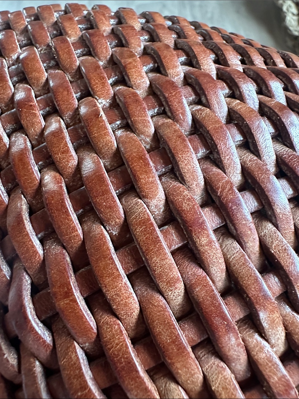 Vintage Ellepi Leather Woven Purse - Picture 6 of 8